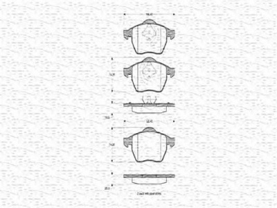 MAGNETI MARELLI 363702160379 -  Комплект тормозных колодок, дисковый тормоз